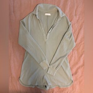 Abercrombie & Fitch Waffle Knit Lounge Romper